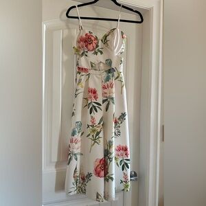 Ever new floral white wide leg romper